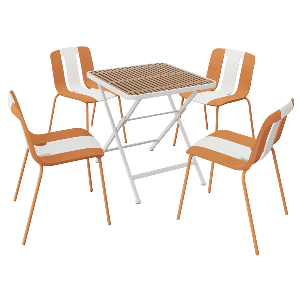 Summer 4-Pack Modern Striped Color Block Chairs