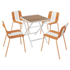 Summer 4-Pack Modern Striped Color Block Chairs