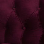 La Rosa Victorian Tufted Upholstered Accent Chair, Burgundy Velvet
