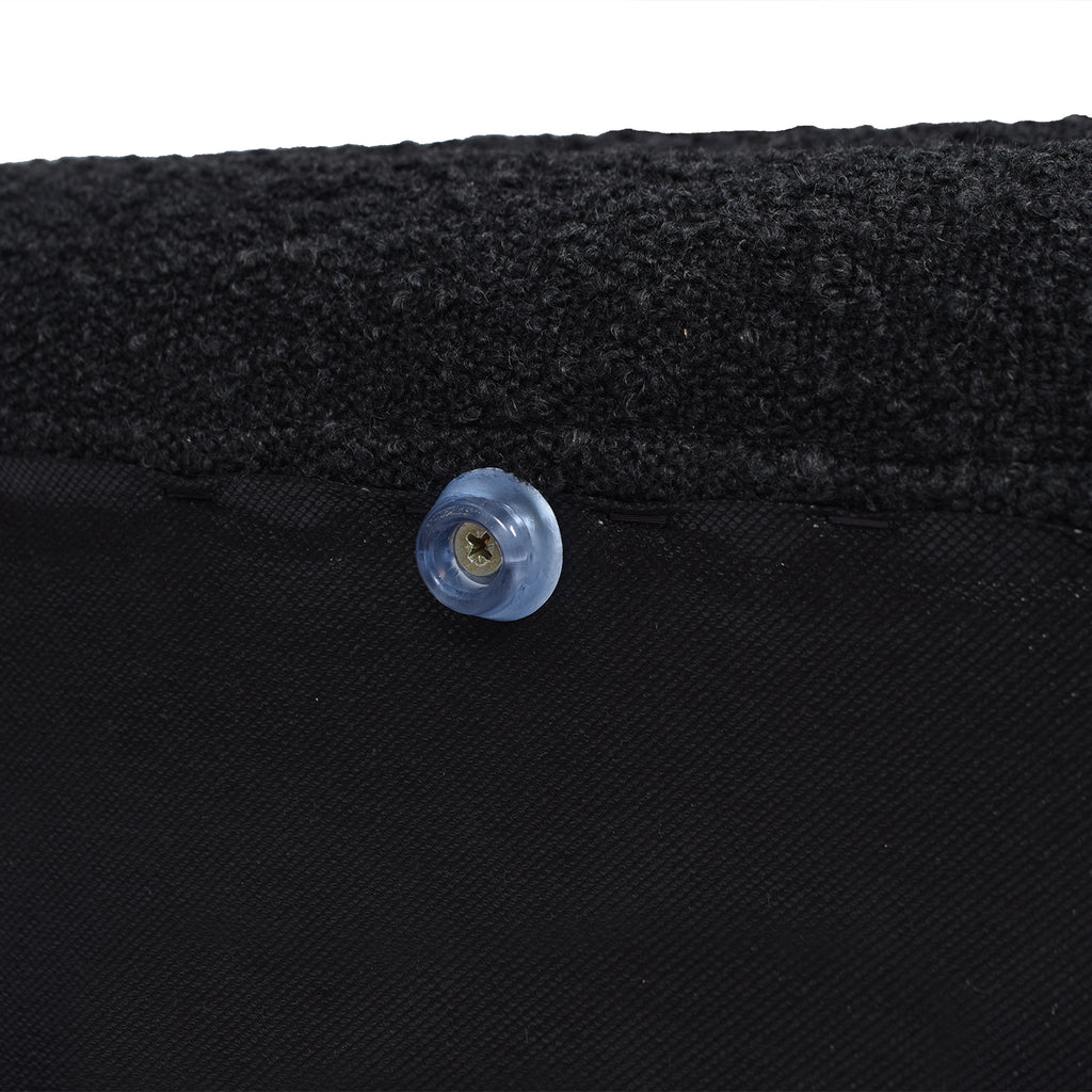 Fuji 49" Upholstered Oval Storage Bench, Ebony