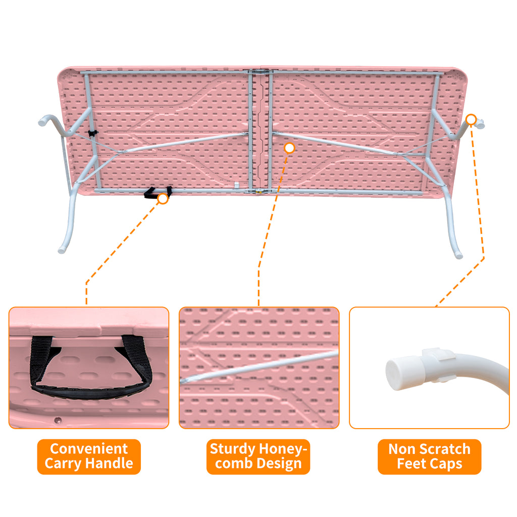 8ft Foldable Outdoor Table