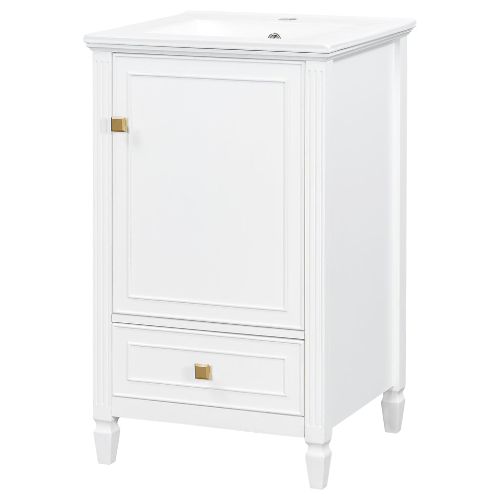 20" Bathroom Vanity with Ceramic Sink