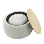 Round Storage Ottoman