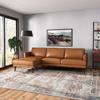 Lore L-Shaped Genuine Leather Sectional