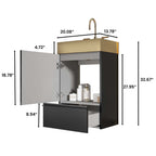 Gada 20" Striped Matt Bathroom Vanity