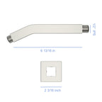 Brushed Nickel Shower Arm with Flange
