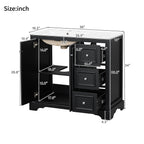 36-Inch Transitional Bathroom Vanity with Ceramic Sink