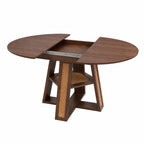 Extendable Round Dining Table for 4-6