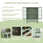 Minimalism Buffet Cabinet with Double Glass Doors