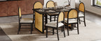TREXM 7-Piece Farmhouse Dining Table Set for 6