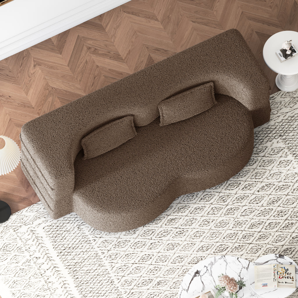 Modern Floor Sofa with 2 Pillows