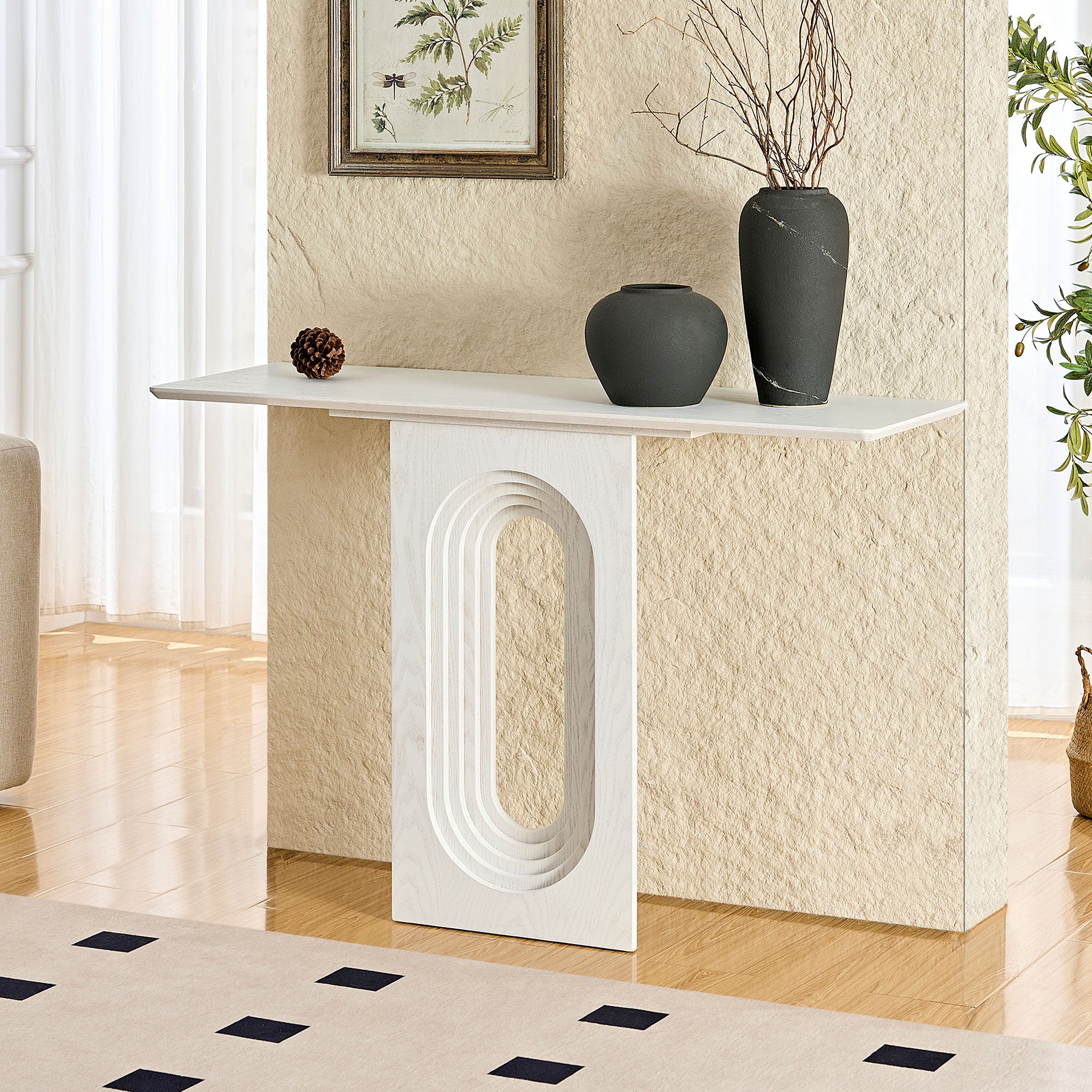 Length 47.24 Inch Entryway Table for Modern Living Spaces