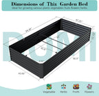 8×4×1.5 ft Galvanized Raised Garden Bed