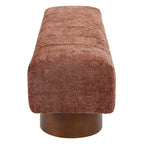 Rust Red Boucle Indoor Dining Bench