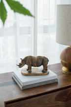 Rhino Bronze Bookends - Set of 2
