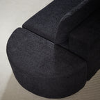 106.3-Inch V-Shaped Modular Sofa Set in Chenille Fabric