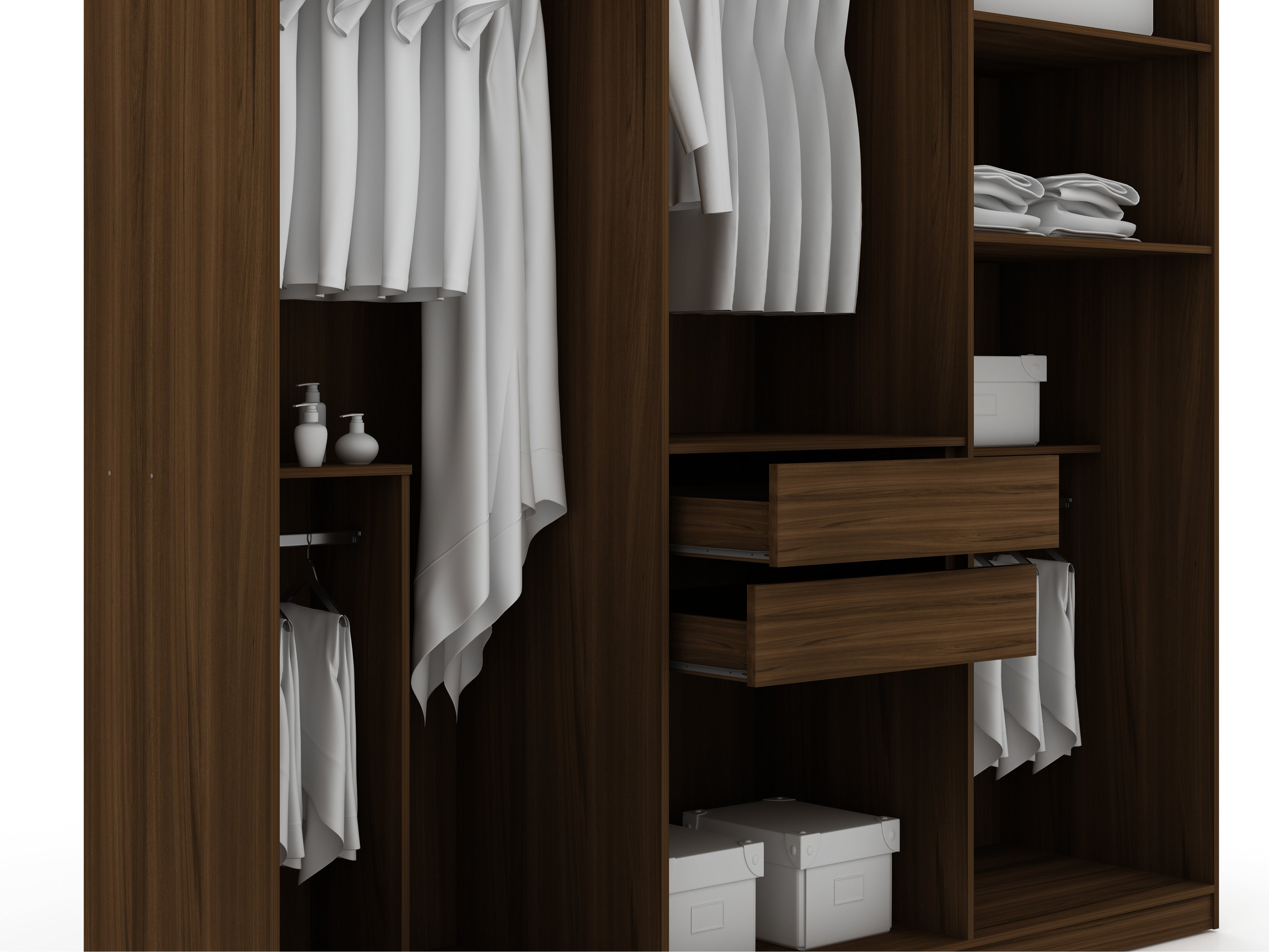 Gramercy 82" Wardrobe Closet in Chestnut