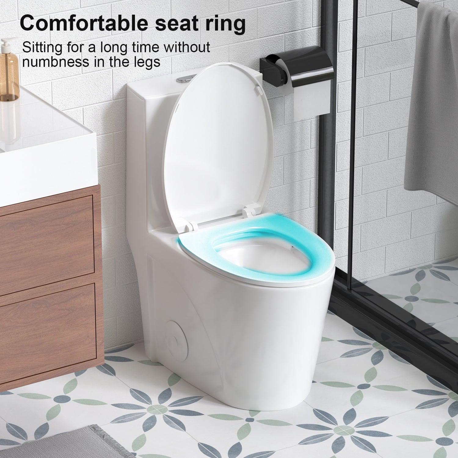 1.1/1.6 GPF Tornado Flush One-Piece Toilet