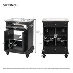 24" Modern Bathroom Vanity with Tip-Out Drawer & Soft-Close Hinges