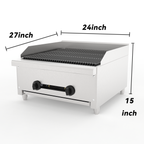 24 Inch Commercial Gas Lava Rock Charbroiler