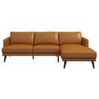 Lore L-Shaped Genuine Leather Sectional