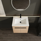 24" Wall Mounted Bathroom Vanity with Resin Basin