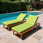 2PCS Set Outdoor Lounge Chair Cushion Replacement - Apple