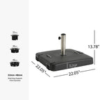Malden Outdoor 114-Pound Square Umbrella Base