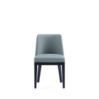 Gansevoort Wood Vegan Leather Dining Chair in Pewter - Set of 2