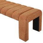 63-Inch Modern Minimalist Multi-Functional Boucle Bench - Orange