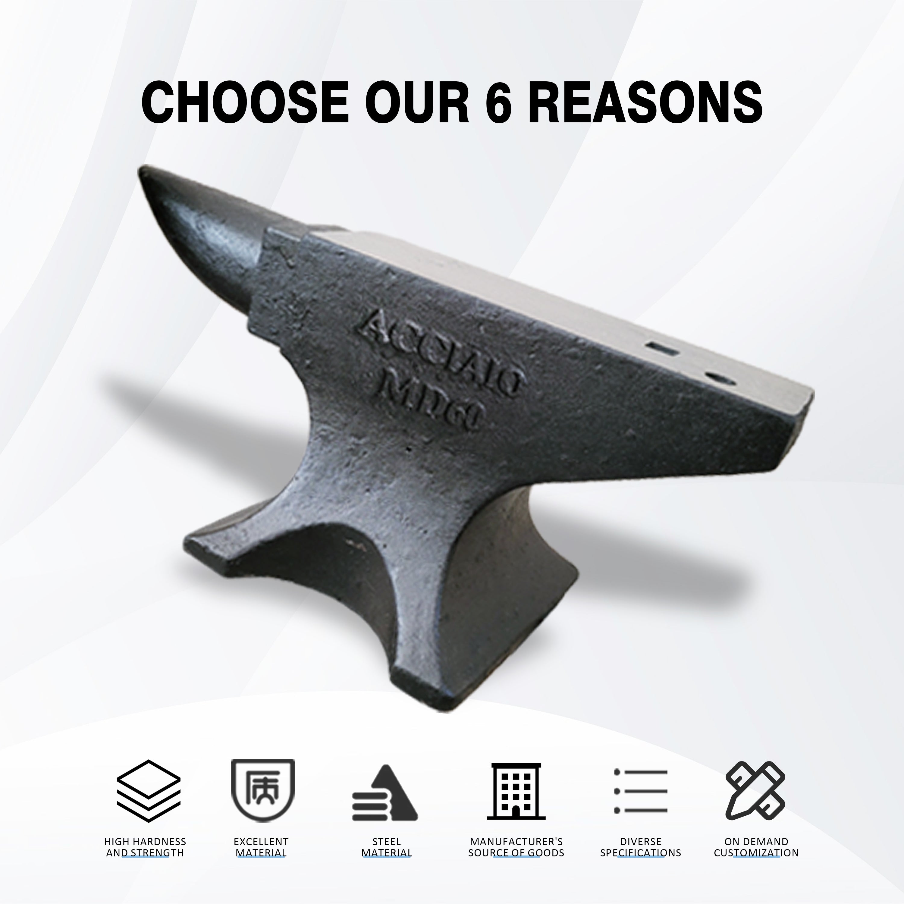Single Horn 132Lbs Cast Steel Anvil