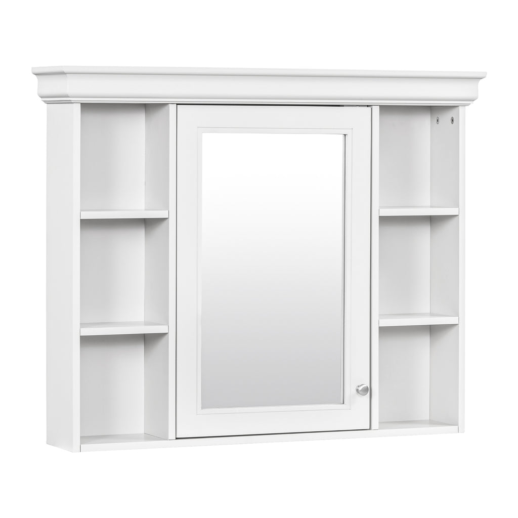 35" x 28" White Wall Mounted Bathroom Storage Cabinet