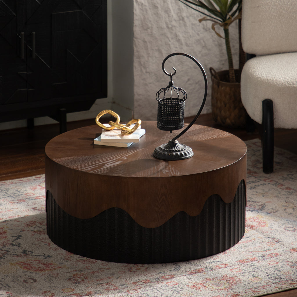 30.31" Round Handcrafted Coffee Table