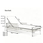 TOPMAX Outdoor All-Weather PE Rattan Chaise Lounge