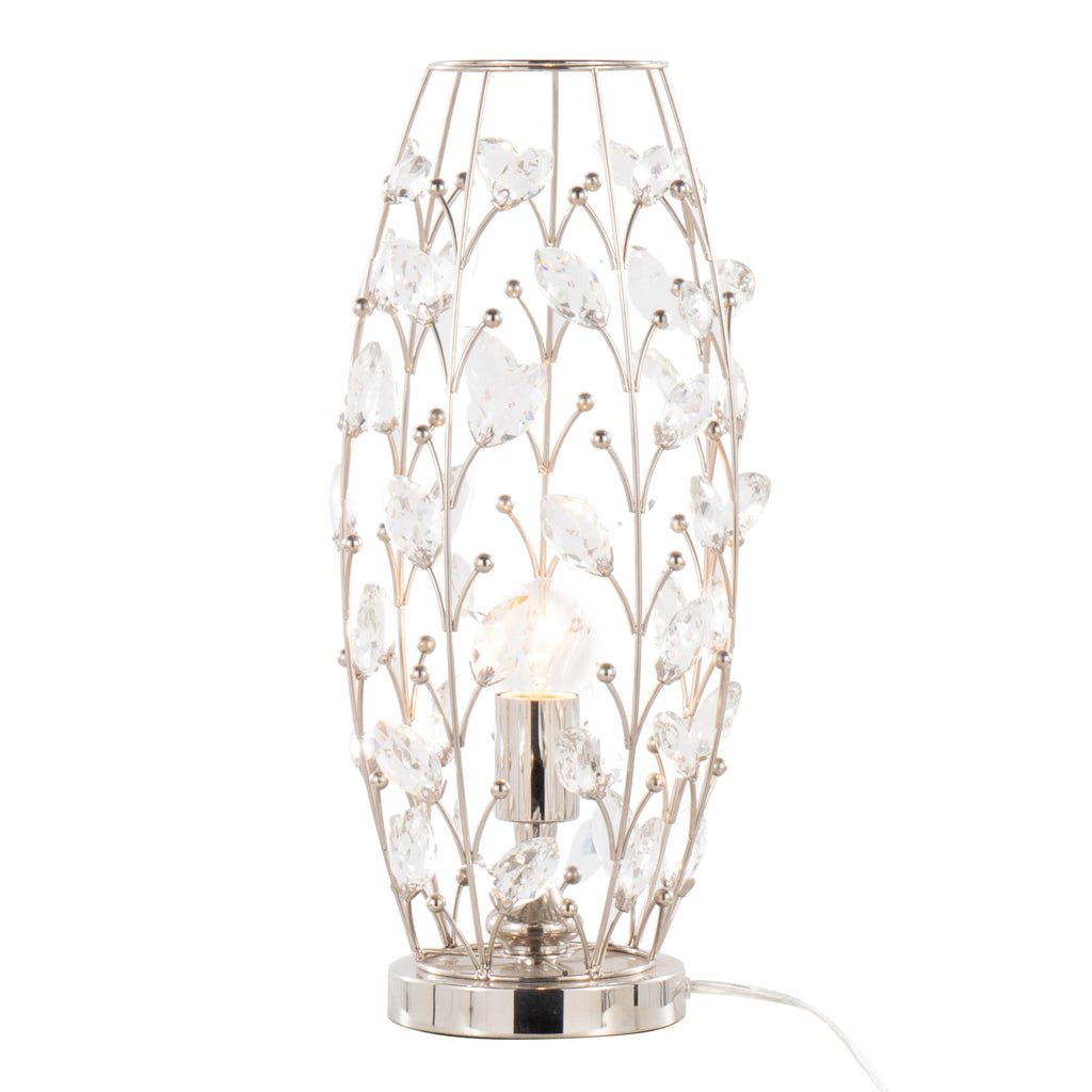 Crystal Buds 18" Contemporary Metal Uplight Lamp