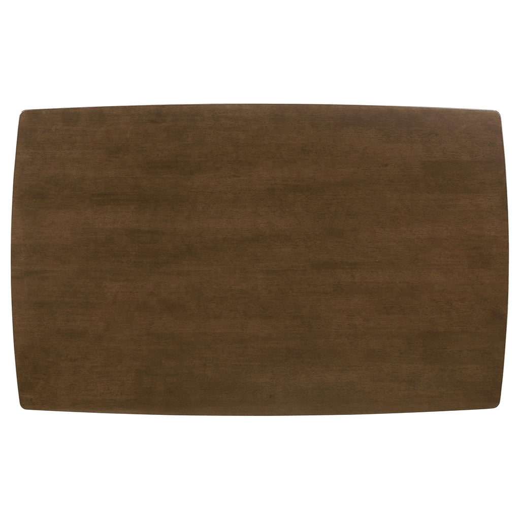 Retro Chestnut Dining Table with Angled Legs