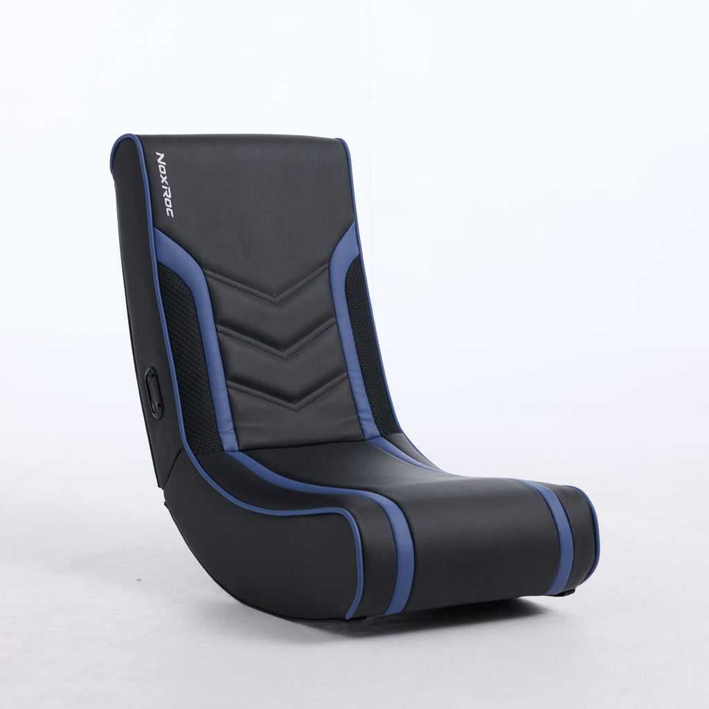 Gaming Rocker Floor Chair with RGB LED Lights, PU Leather, Black