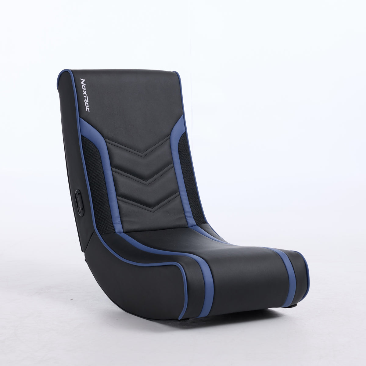 Gaming Rocker Floor Chair with RGB LED Lights, PU Leather, Black