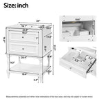 24-Inch Bathroom Vanity with Ceramic Sink and Storage Cabinet