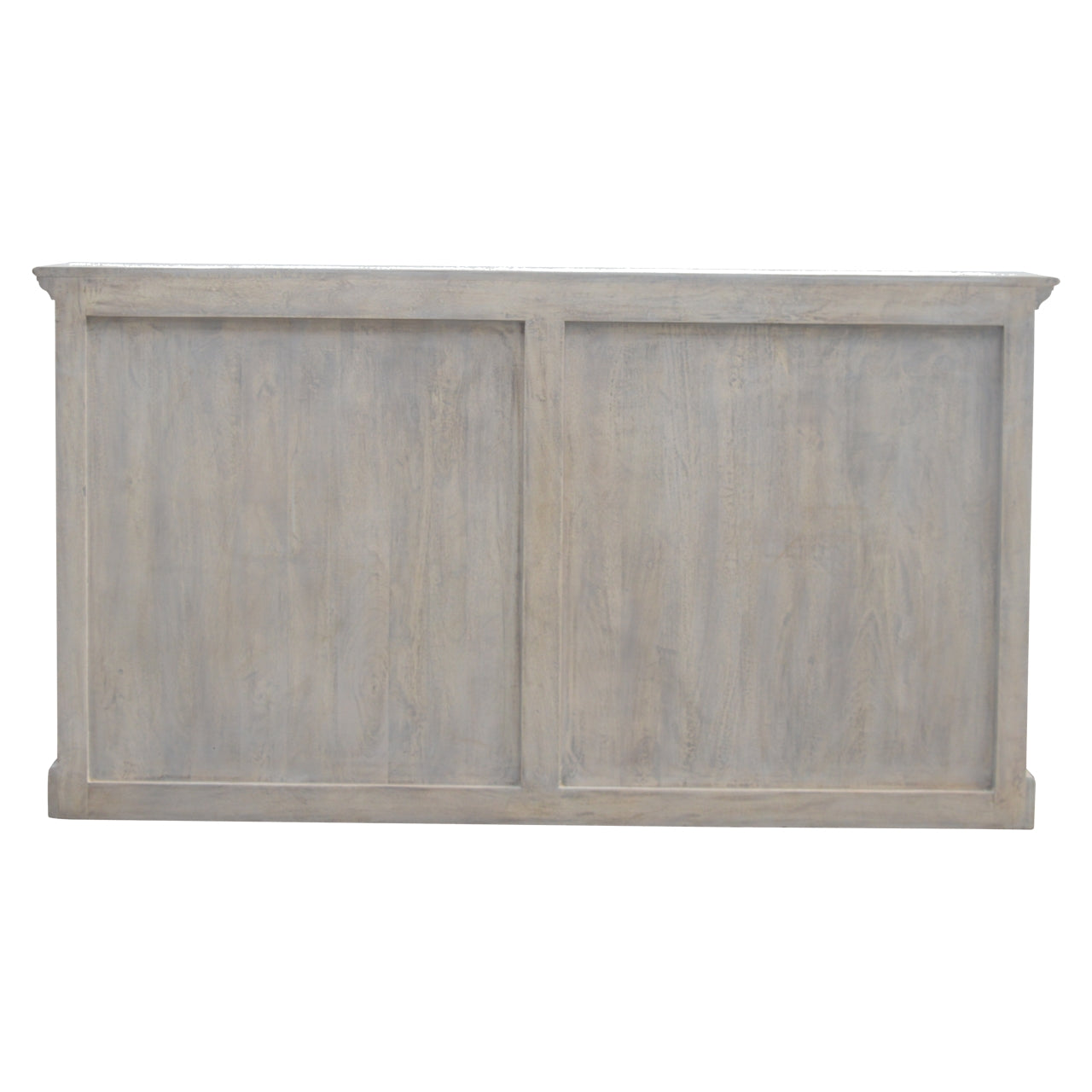Solid Wood Stone Acid Wash Glazed Sideboard, 4 Drawers, 4 Shelves