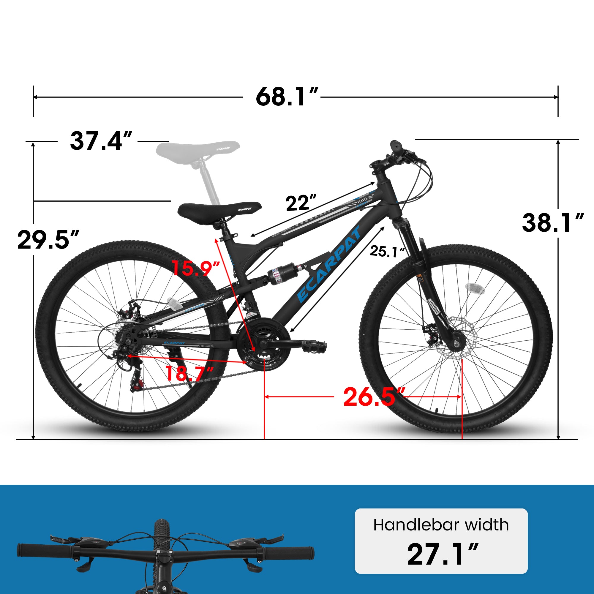 A26207 26 Inch Steel Frame Mountain Bike