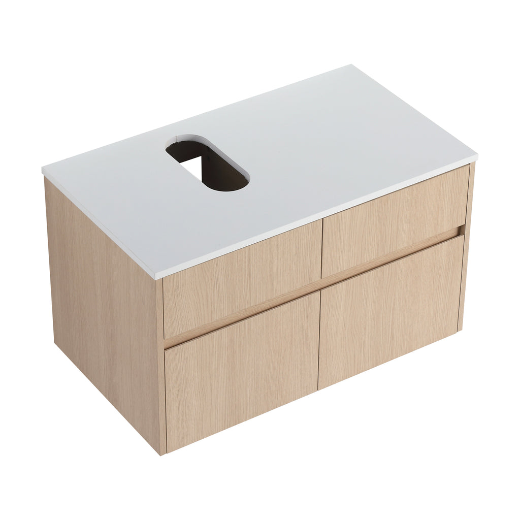 32 Inch Wall-Mounted Bathroom Vanity