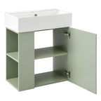 21.6 Inch Modern Floating Bathroom Vanity with Ceramic Basin