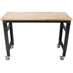 Adjustable Height 48" Wide Rolling Workbench
