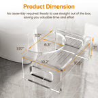 7'' Tall Acrylic Toilet Stool