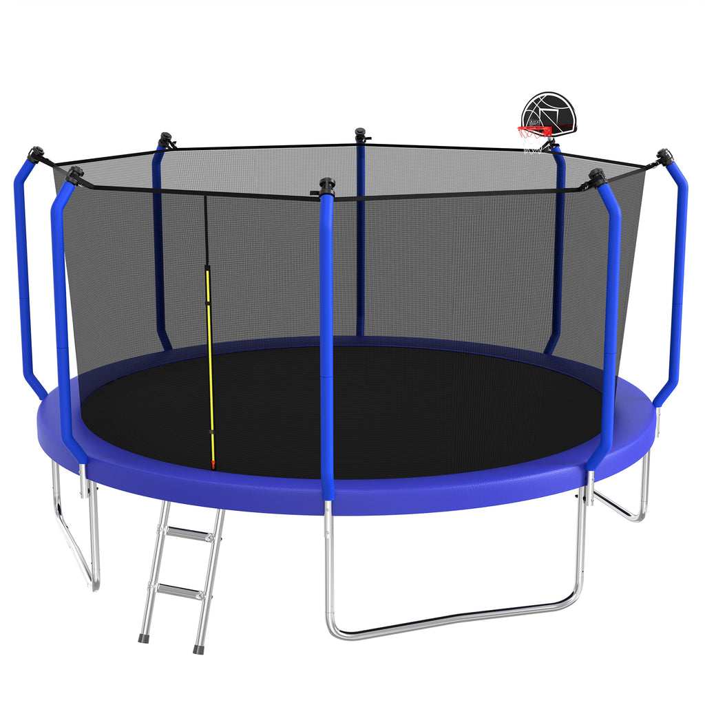 14FT Trampoline with Basketball Hoop