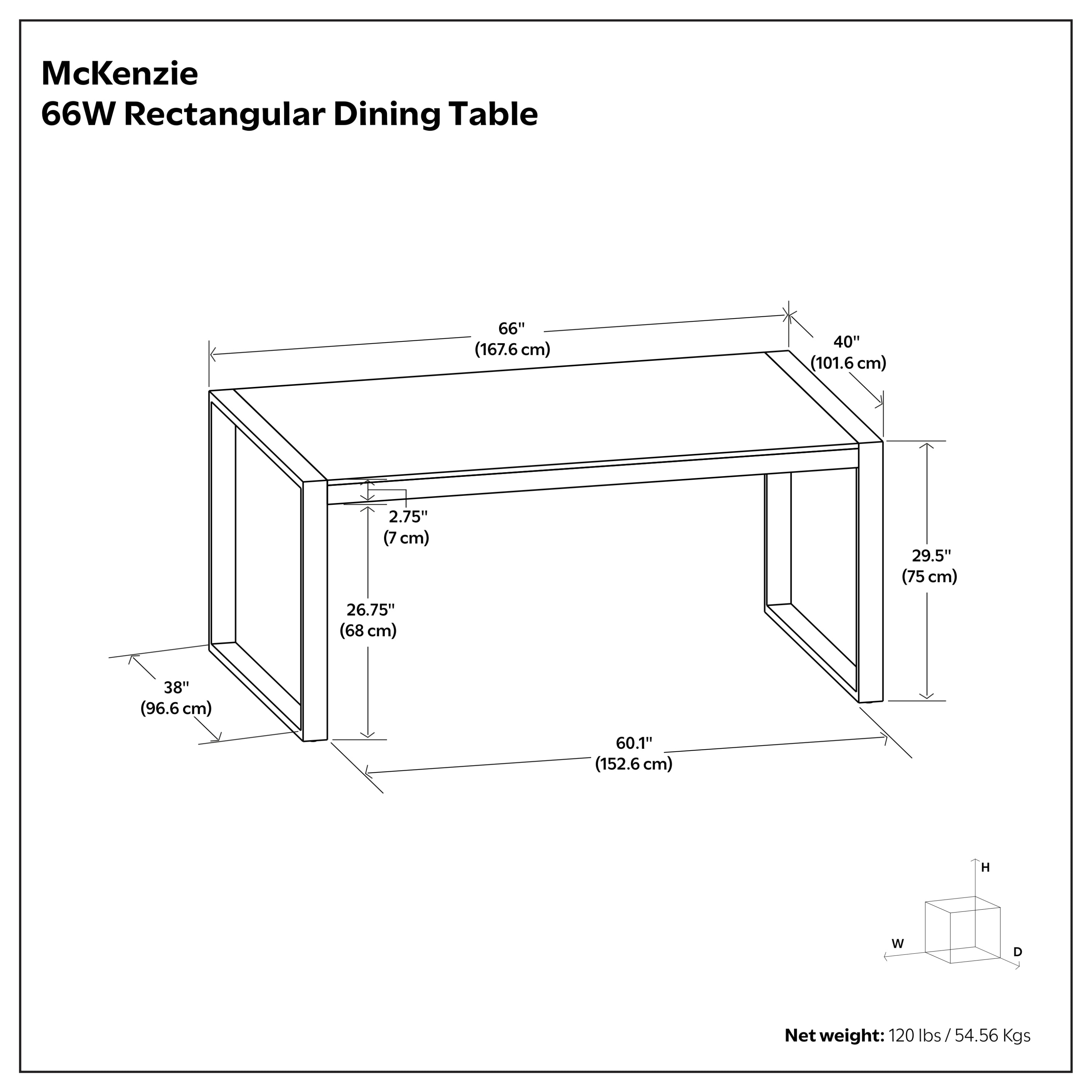McKenzie Dining Table in Light Tobacco