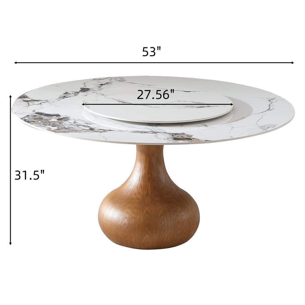 53" Round Sintered Stone Dining Table