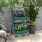 Outsunny Raised Garden Bed, 4 Tier Vertical Garden Planter Set