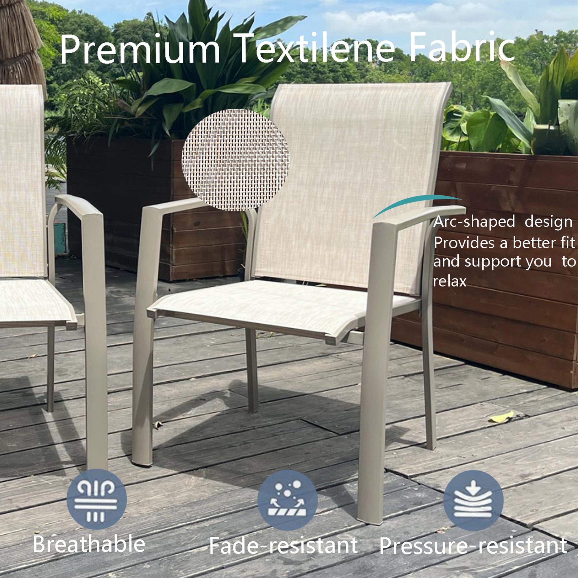 VRSHWO Garden Patio Chairs Set of 2